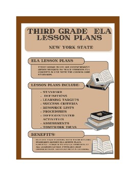 Preview of Third Grade ELA Lesson Plans - New York Common Core