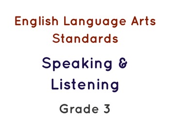 Preview of Third Grade ELL Language Targets