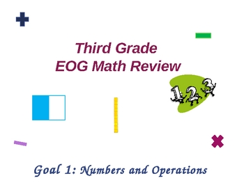 Preview of Third Grade EOG Math Review-- Goal 1