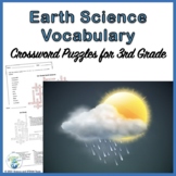 Third Grade Earth Science Vocabulary Crossword Puzzle