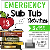 Third Grade Emergency Sub Activities Unit