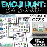 Third Grade Emoji Hunt Math Activity GROWING Year-Long Bun