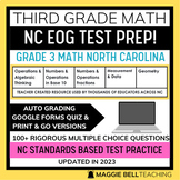 NC EOG Third Grade Math Review Test Prep with Auto Grading