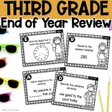 3rd Grade End of Year Review Activity - Reading & Math Task Cards