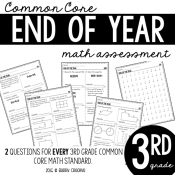 Preview of Third Grade End of the Year Common Core Math Assessment