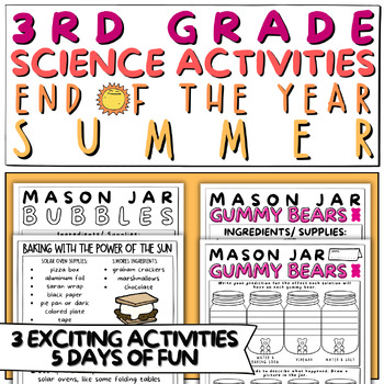 Preview of Third Grade | End of the Year | Summer | Science Activities