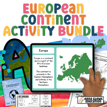 Preview of Third Grade European Continents Activity and Display BUNDLE Europe Google Slides