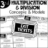 Third Grade Exit Tickets Multiplication and Division Concepts and Models