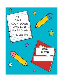 Preview of Third Grade FSA Assessment Math 35 Day Countdown Days 11-15
