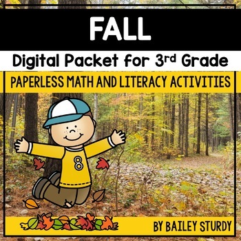 Preview of 3rd Grade Fall Math and Literacy Digital Packet