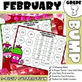 Third Grade February BUMP Math Game - 3-Digit Addition wit