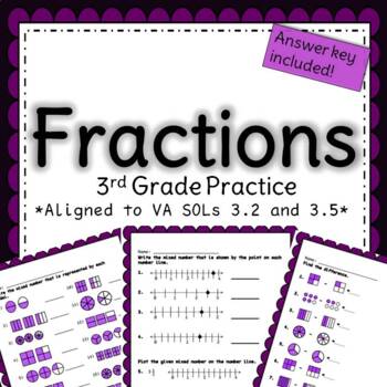 Preview of Third Grade Fractions Practice