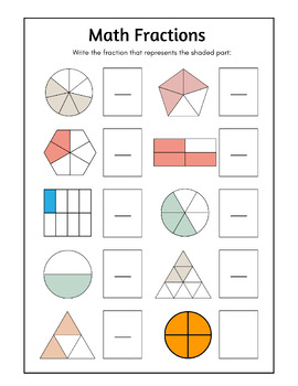 Third Grade Fractions Worksheet by ABCs and 123s with Ms G in Grade 3