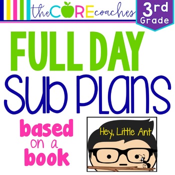 Preview of 3rd Grade Full Day Sub Plans - ELA, Math, Science, SS, Art, P.E. + more - Kit 1