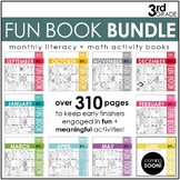 Third Grade Fun Book GROWING BUNDLE - NO PREP Math + Liter