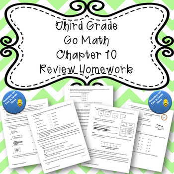 Preview of Third Grade Go Math Chapter 10 Review Homework