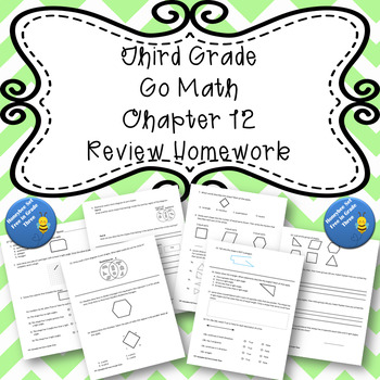 Preview of Third Grade Go Math Chapter 12 Review Homework