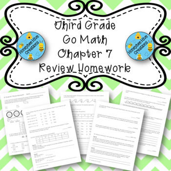 Preview of Third Grade Go Math Chapter 7 Review Homework