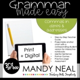 Print + Digital Third Grade Grammar Activities (Commas in 