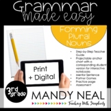 Print + Digital Third Grade Grammar Activities (Forming Pl