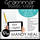 Print + Digital Third Grade Grammar Activities (Singular &