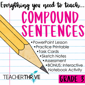 Preview of 3rd Grade Grammar Unit: Compound Sentences