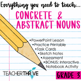 3rd Grade Grammar Unit: Concrete and Abstract Nouns