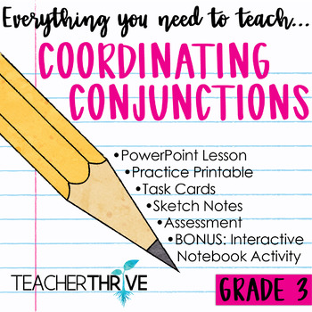 Preview of 3rd Grade Grammar Unit: Coordinating Conjunctions
