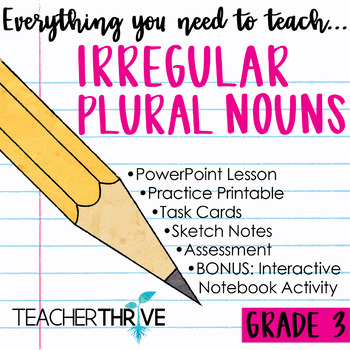 Preview of 3rd Grade Grammar Unit: Irregular Plural Nouns