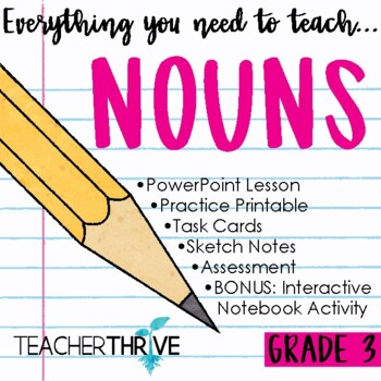 Preview of 3rd Grade Grammar Unit: Nouns