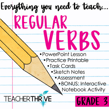Preview of 3rd Grade Grammar Unit: Regular Verbs