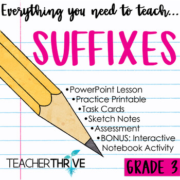 Preview of 3rd Grade Grammar Unit: Suffixes