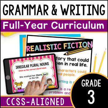 Preview of 3rd Grade Grammar & Writing Workshop Curriculum - Yearlong Writing Bundle