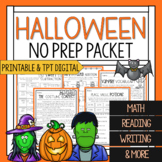 Third Grade Halloween Math and Reading Worksheets | Hallow