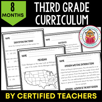 Preview of Third Grade Homeschool Curriculum