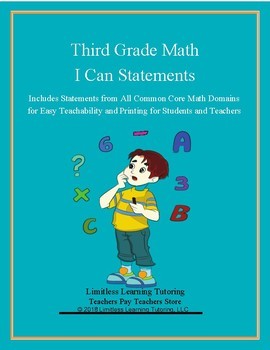 Preview of Third Grade I Can Statements Bundle