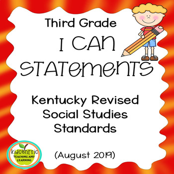 Preview of Third Grade "I Can" Statements for KY NEW Revised Social Studies Standards