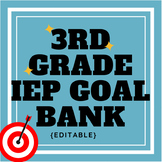 Third Grade IEP Goal Bank {editable}