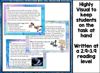 Third Grade Informational Text Main Idea and Key Details Task Cards RI 3.2