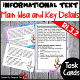Informational Text Main Idea and Key Details RI.3.2 Task Cards