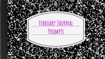 Preview of Third Grade Journal Prompts - February