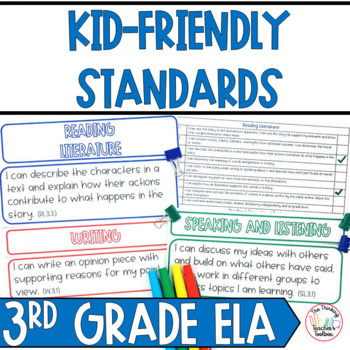 Preview of I Can Statements Third Grade ELA