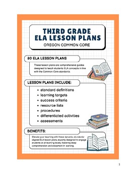 Preview of Third Grade Lesson Plans - Oregon Common Core