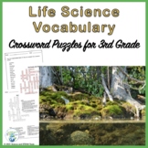 Third Grade Life Science Vocabulary Crossword Puzzle