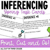 Third Grade Making Inferences - Spring Inferencing Task Cards