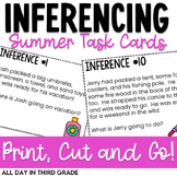 Third Grade Making Inferences - Summer Inferencing Task Cards