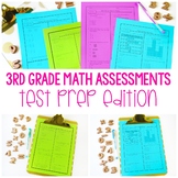 3rd Grade Math Assessments Test Prep | Editable & Digital