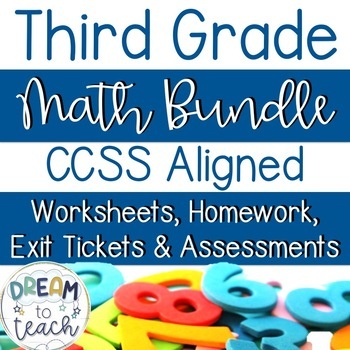 Preview of Third Grade Math Bundle - CCSS Aligned