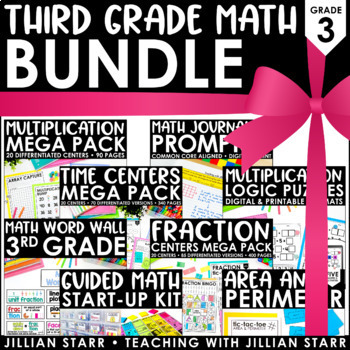 Preview of Third Grade Math Centers Bundle