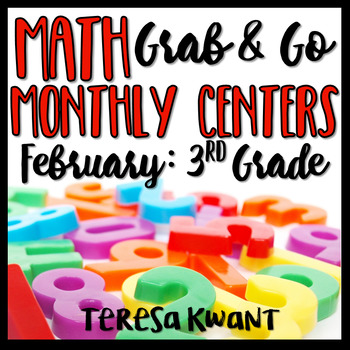 Preview of Third Grade Math Centers for February